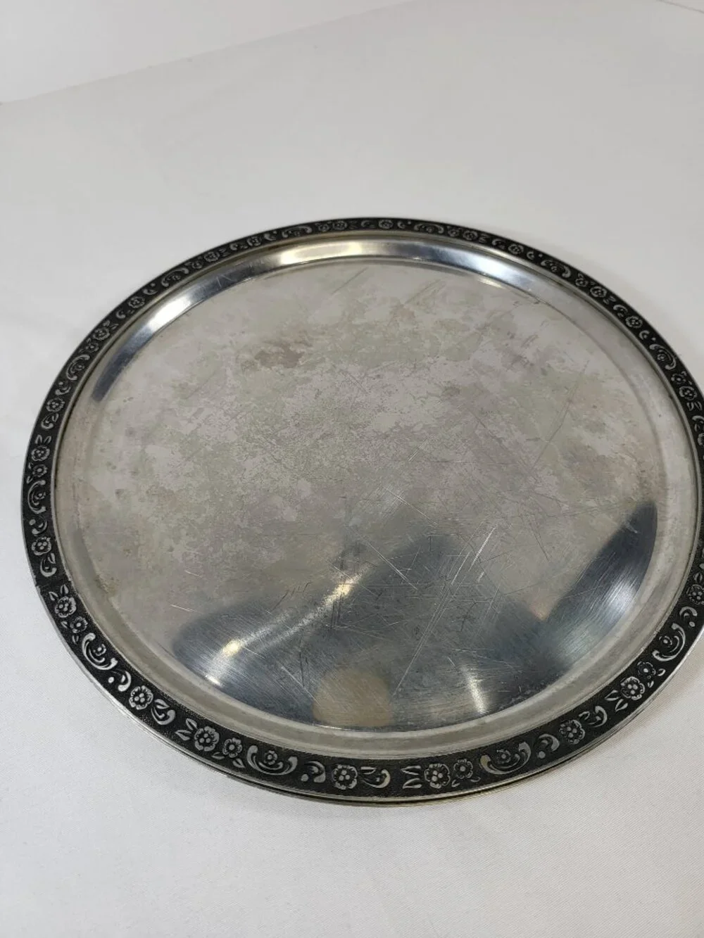 Set of 2 Vintage Oneida Custom Mediterranea 18/8 Stainless Steel Serving Trays‎